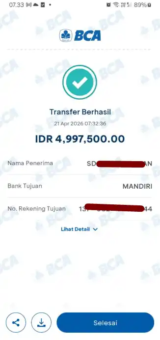 Bukti Transfer