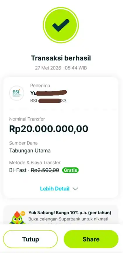 Bukti Transfer