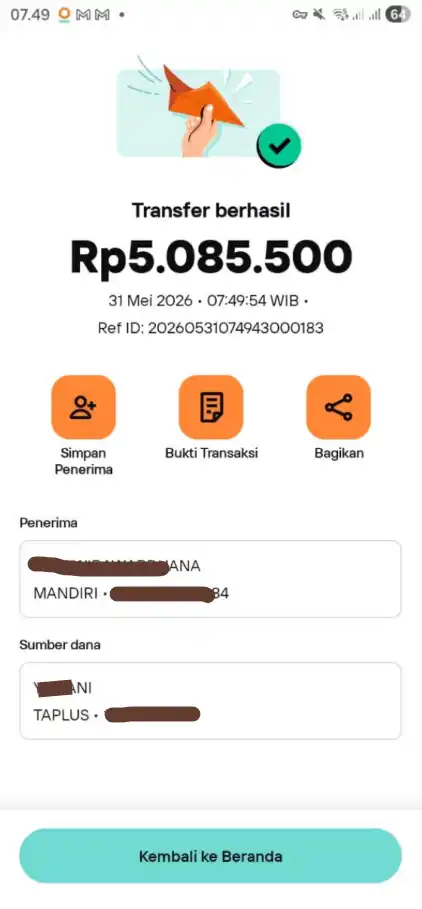 Bukti Transfer