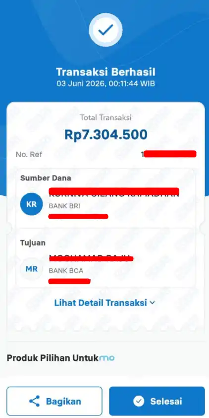 Bukti Transfer